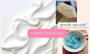 Texture soffice di crema al burro, con un'immagine di impasto giallo e uno blu. Scopri la Masterclass.